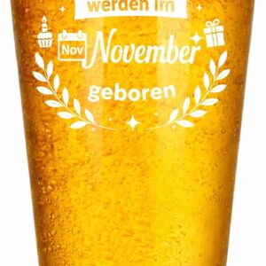 Birthday Gift for Men, Legends Are Born in November, Funny 480 ml Beer Glass Gifts for Dad, Father, Grandpa, Son, Best Friend, Ideal Gift Idea for Colleagues