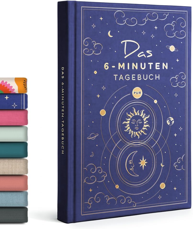 6-Minuten® Adult Diary 2026 (The Original) - More Mindfulness, Resilience & Self Love - Gratitude Diary, Journal Book - Mindfulness Diary Translated into 22 Languages