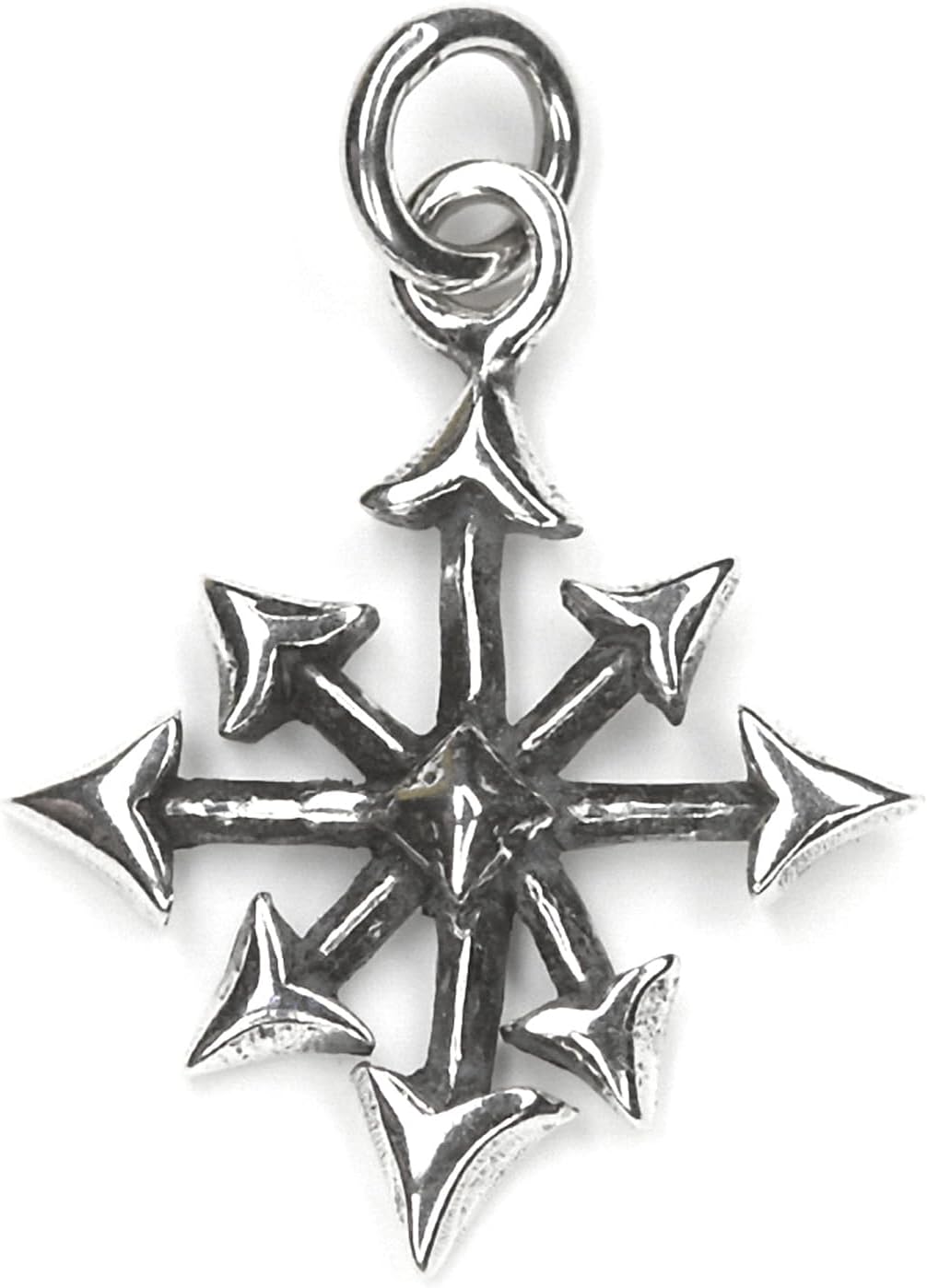 Chaos Star Pendant 925 Sterling Silver – length: 3 cm with Ucköse – Gothic Jewellery