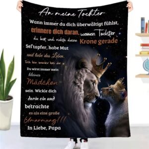 Cuddly Blanket Gifts Fluffy Father Daughter Deck 150 x 200 cm