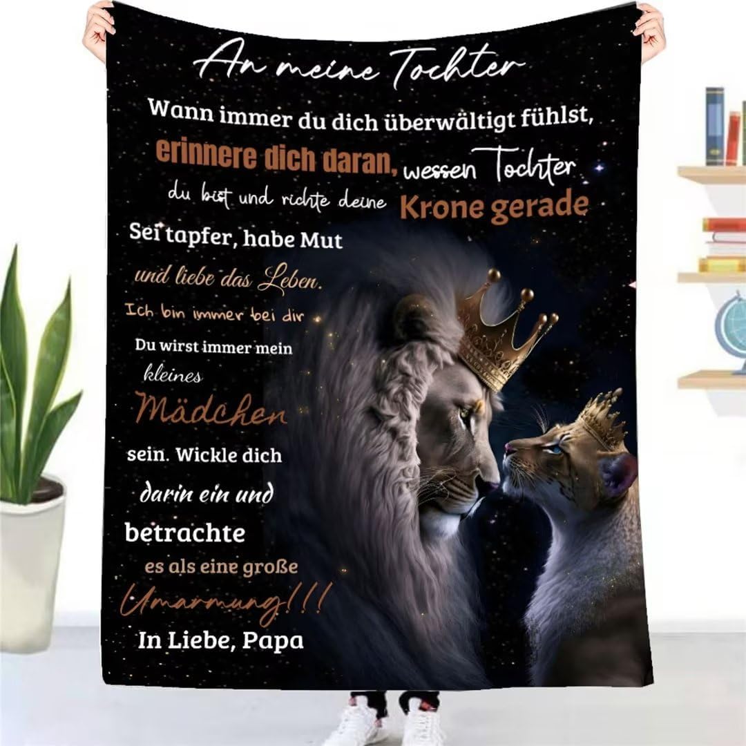 Cuddly Blanket Gifts Fluffy Father Daughter Deck 150 x 200 cm