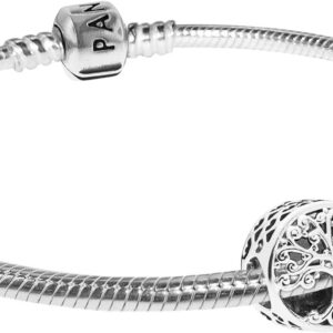PANDORA Damen-Armband Silber 925 mit Charm Familienwurzeln 51783