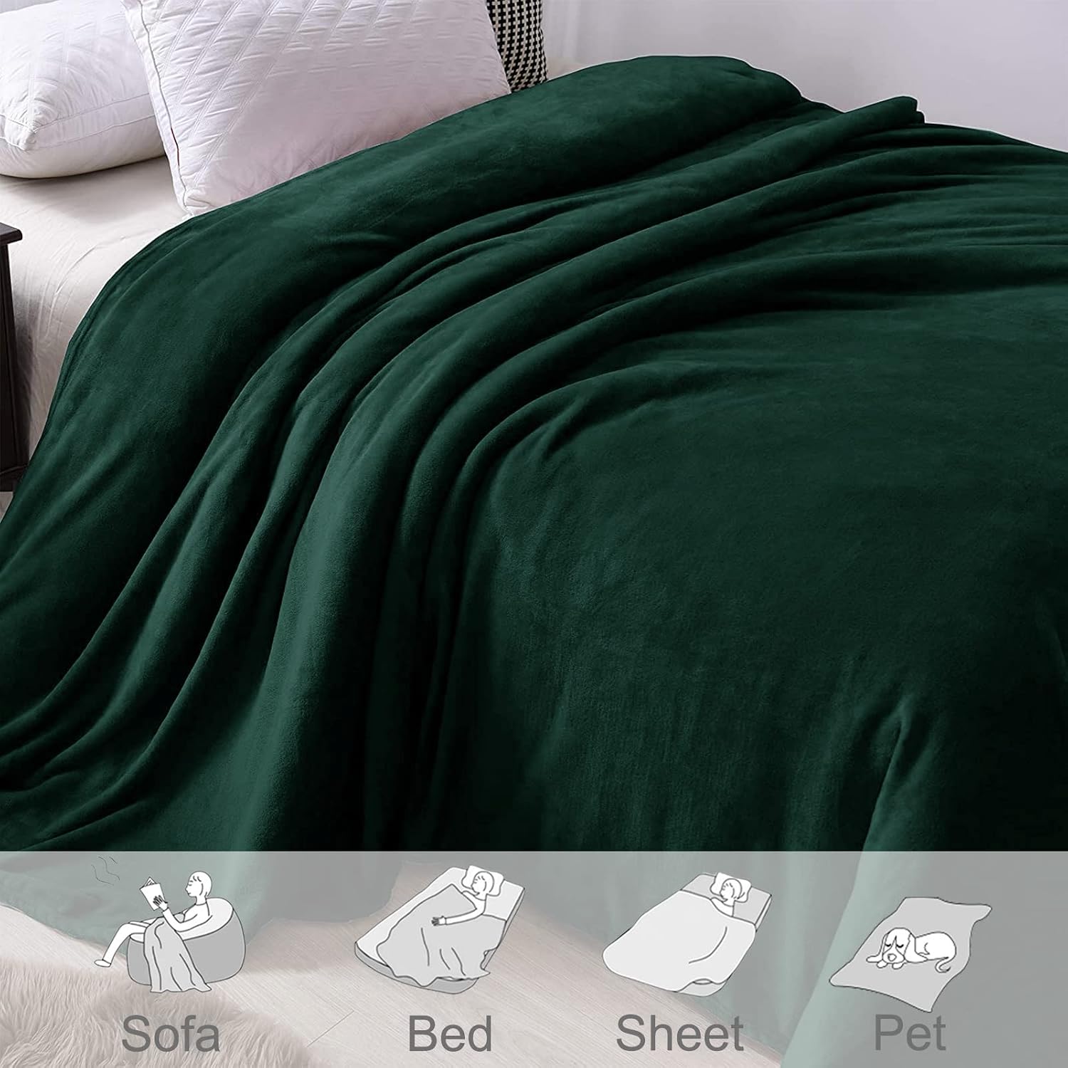 Exclusivo Mezcla Cuddly Fleece Blanket 150 x 200 cm Blanket Sofa Blanket – Bild 4