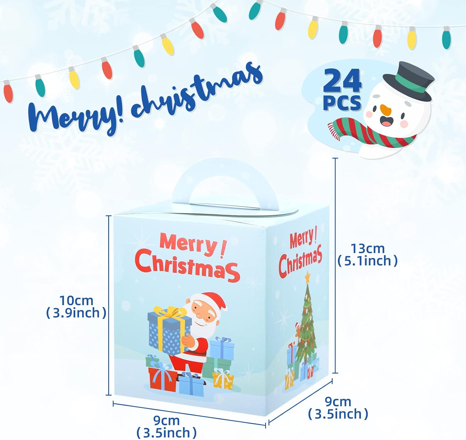 Christmas Gift Box 24 Christmas Bags for Filling 8 Designs in 4 Colours – Bild 2