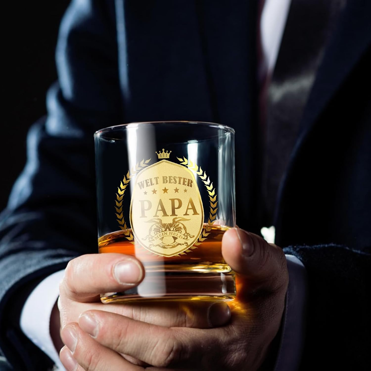 Gift for Dad Whisky Glasses Personalised Father's Day Gifts for Dad Whiskey Gifts for Men Dad Gift Birthday Christmas Father's Day from Daughter Son Father Whisky Glasses Gift Set 5 – Bild 8