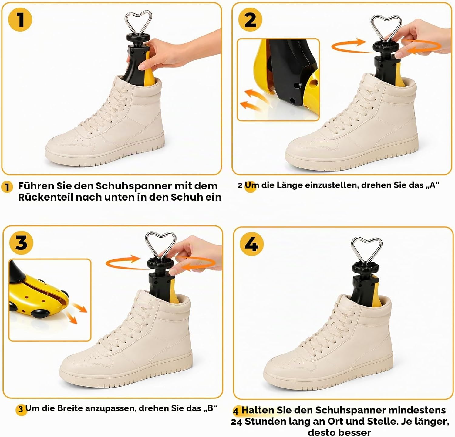 Shoe Stretcher Women's Men's Shoe Stretcher for Tight Shoes, 4-Way Shoe – Bild 6