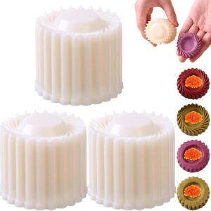 Set of 3 Pastry Press with Recessed Centre, Cookie Cutters Baking Mould
