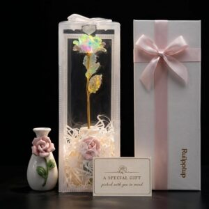 Eternal Rose in Glass, Infinity Rose, Eternal Rose Mother in Law Gifts, Heartwarming Gift for Mum, Grandma, Girlfriend and Wife, Ideal as a Gift or Living Room Design