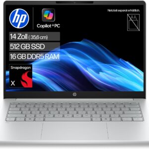 HP OmniBook 3 Laptop, 14 Inch WUXGA, Snapdragon X, 16GB RAM, 512GB SSD
