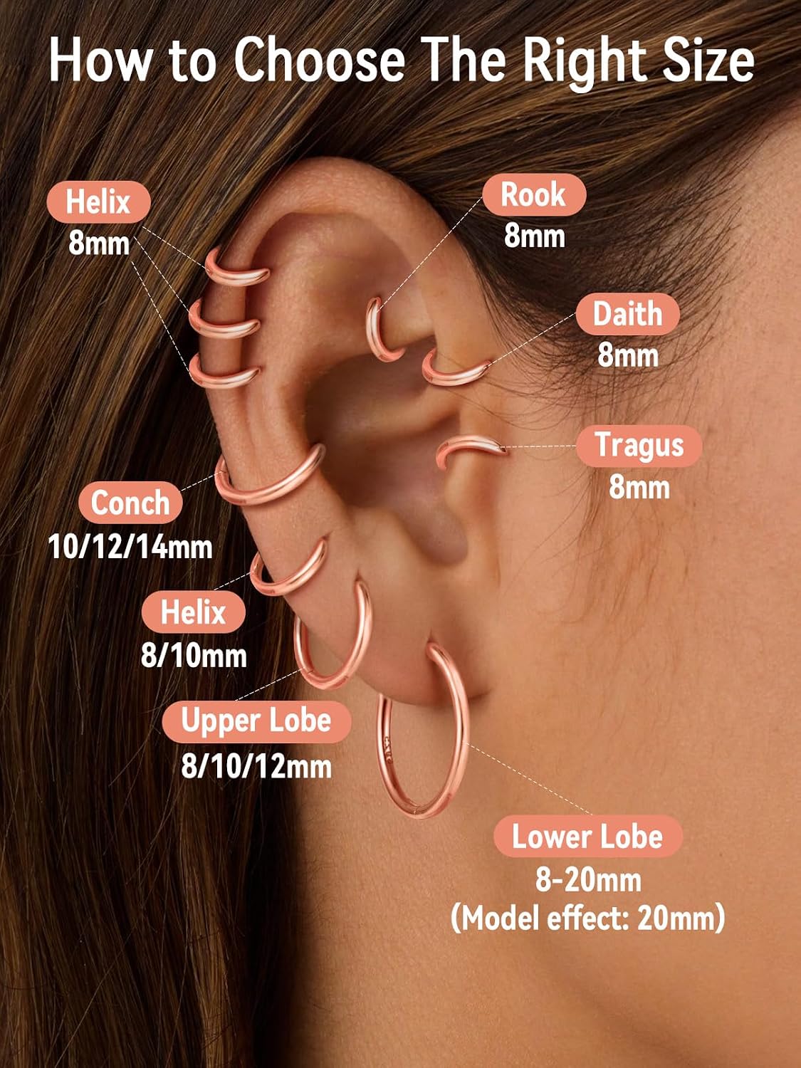 FaithHeart S925 Silver Earrings Women's Men's Stud Earrings Silver 925 Hoop Earrings Huggies 8/10/12/14/16/18/20 mm Helix Piercing Folding Hoop Earrings Silver Earrings Ear Piercing Silver Jewellery – Bild 5