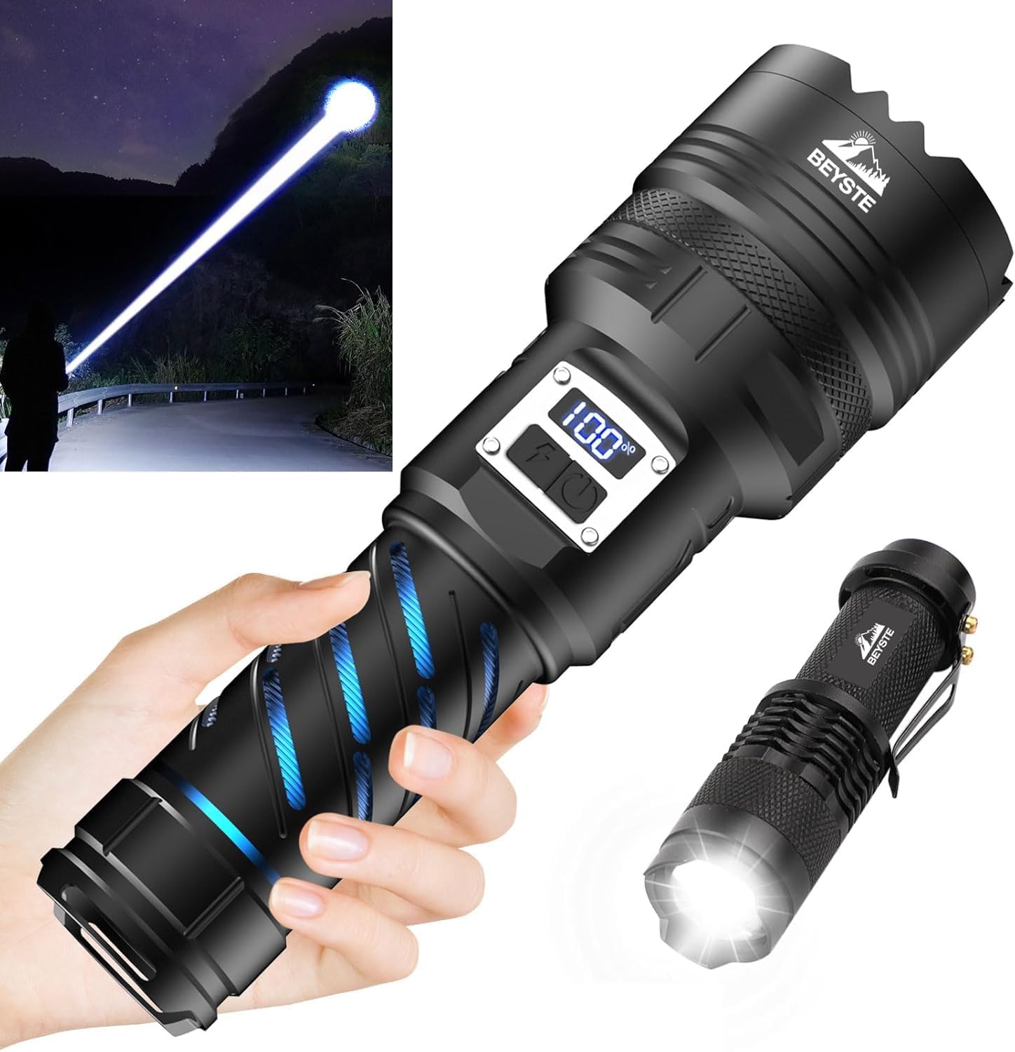 Torch LED Rechargeable 1000000 Lumens Torch Large Strong – Bild 8