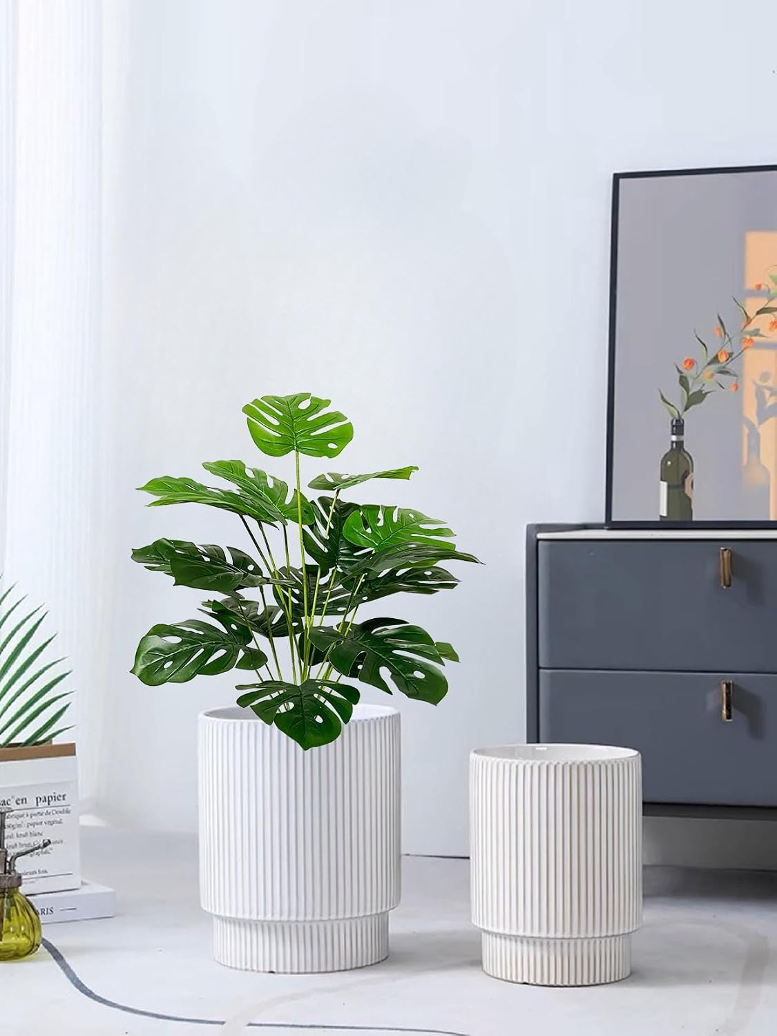 Artificial Areca Palm Tree, Artificial Palm Tree, Large, Tropical Artificial Plants Like Real, Artificial Plants in Pot for Indoor Outdoor Use Home Office Garden Modern Decoration (75 cm, – Bild 3