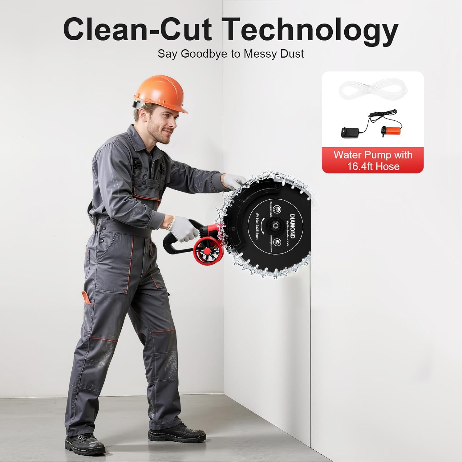 Electric Concrete Saw, 220 V 4000 W 3000 RPM 410 mm Cutting Cutter Paving Cutter High Performance Circular Saw Stone Cutting Machine Dry Disc Saw Wall Chaser Wet for Stone Concrete Granite – Bild 7