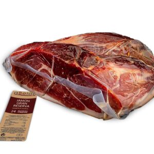 Serrano Ham Gran Reserva Duroc Boneless Ham 1kg - +24-25 Months Aged - Spanish Ham Guijuelo - Vacuum Packed - aBeiou