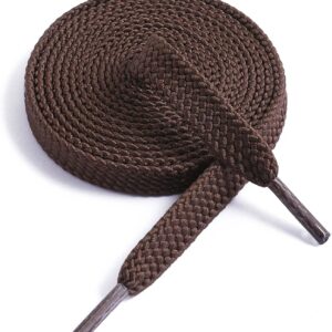 VSUDO 9 mm Wide Flat Shoelaces, Double Layer Woven Shoe Laces for Sports Shoes, Replacement Shoelaces for Men and Women
