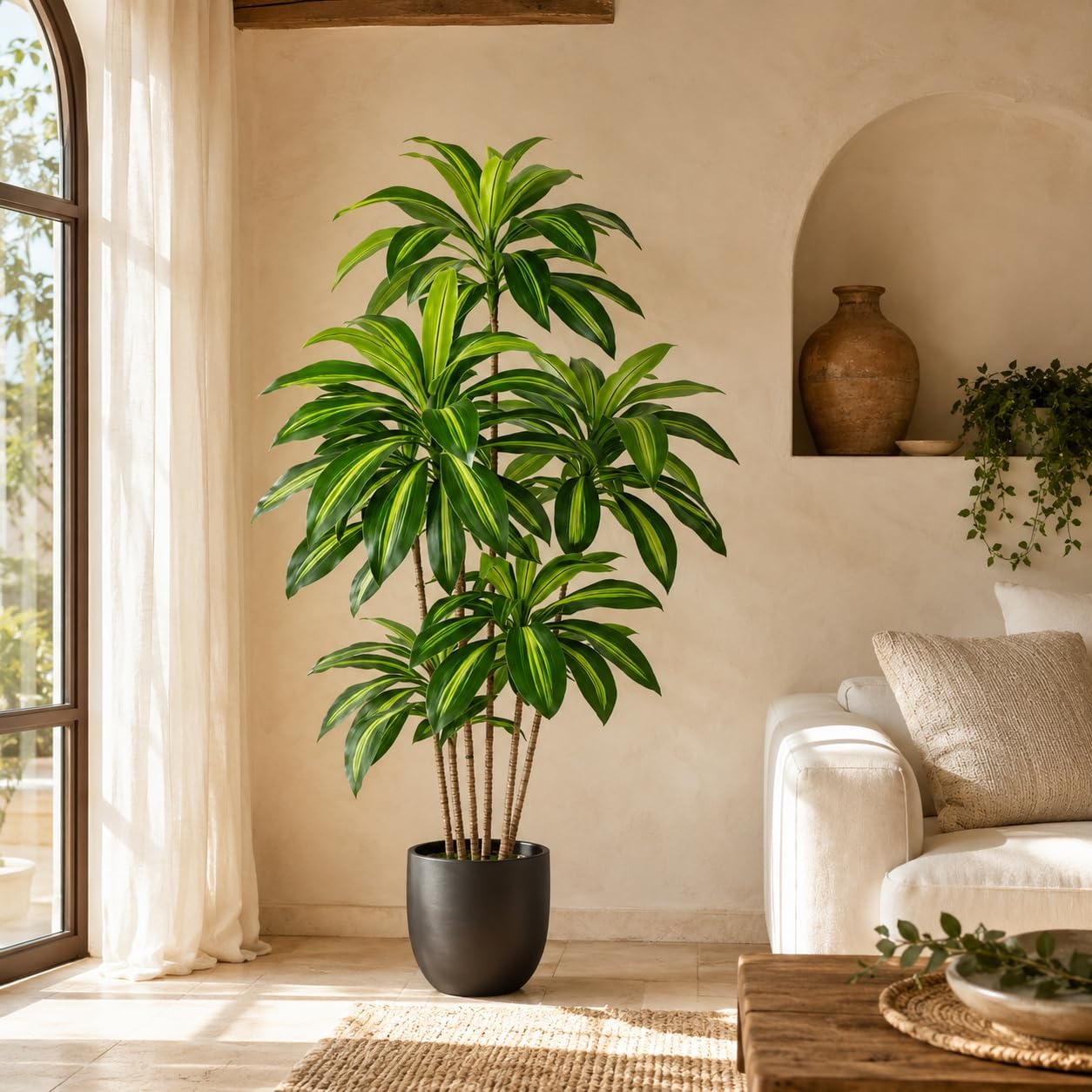 PASCH® Dragon Tree Artificial Palm Tree Large (160 cm) Realistic Artificial Plants Large Palm Tree Artificial Palm Tree Artificial Plants Like Real – Bild 8