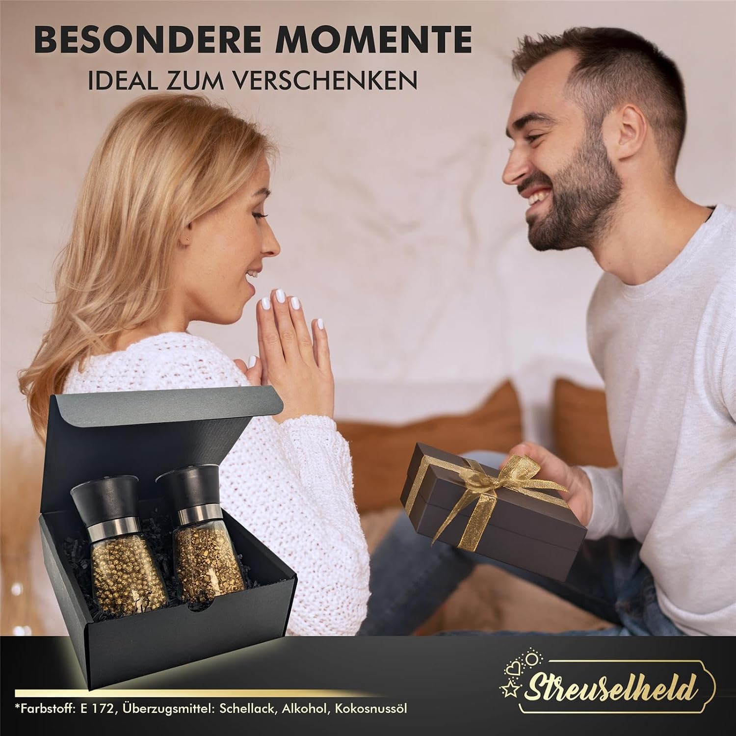 Streuselheld Salt and Pepper Mill with Gold Spices – Bild 7