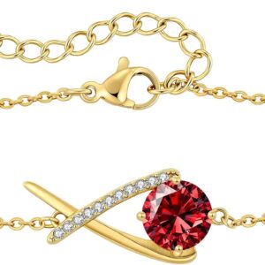 CDE Women’s Infinity Birthstone Bracelet with 14K Gold Plated