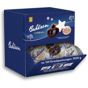 Bahlsen Winter Mix – With Gingerbread and Cinnamon Stars – 1 Pack Counter Dispenser – Individually Packed (1 x 1.03 kg)