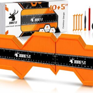 JOREST Connectable Contour Gauge 25 + 12 cm, Christmas Gifts for Father Men Craftsmen, Contour Gauge Large Locking, Contour Stencil, Reproduction Gauge, Laminate Stencil, Contour Gauge