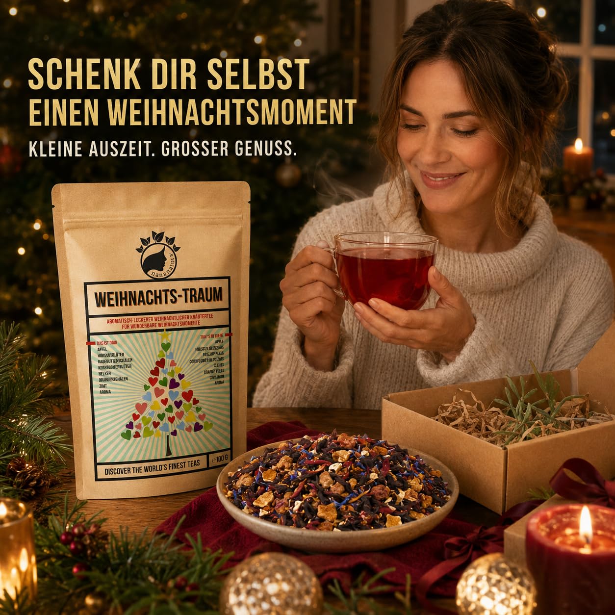 NanaNatura's Christmas Dream Tea 100 g | Christmas Tea with Cinnamon – Bild 9