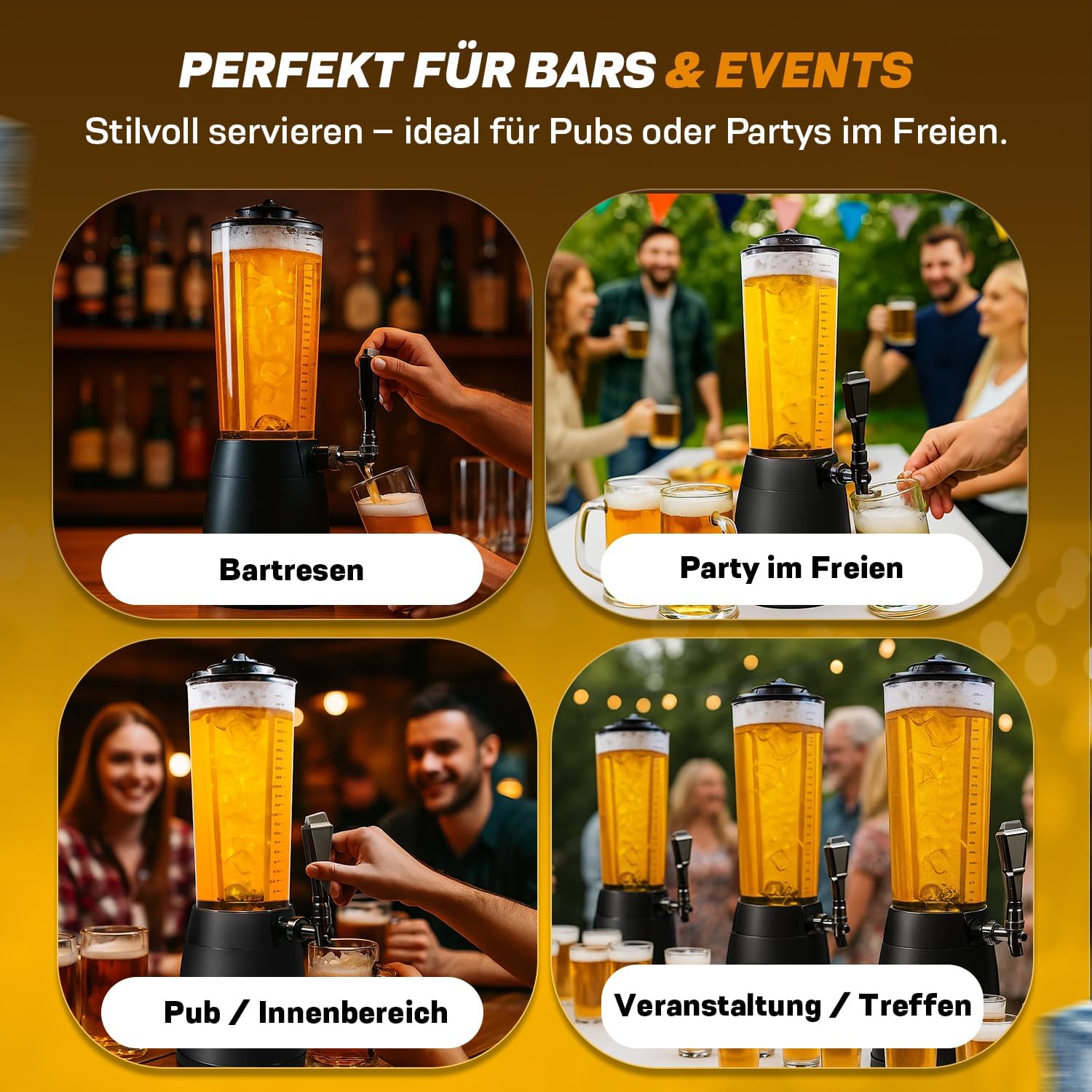 Kult Beer Column 4 Litres – Beer Tower Drinking Column with Tap – No Drips – Bild 7