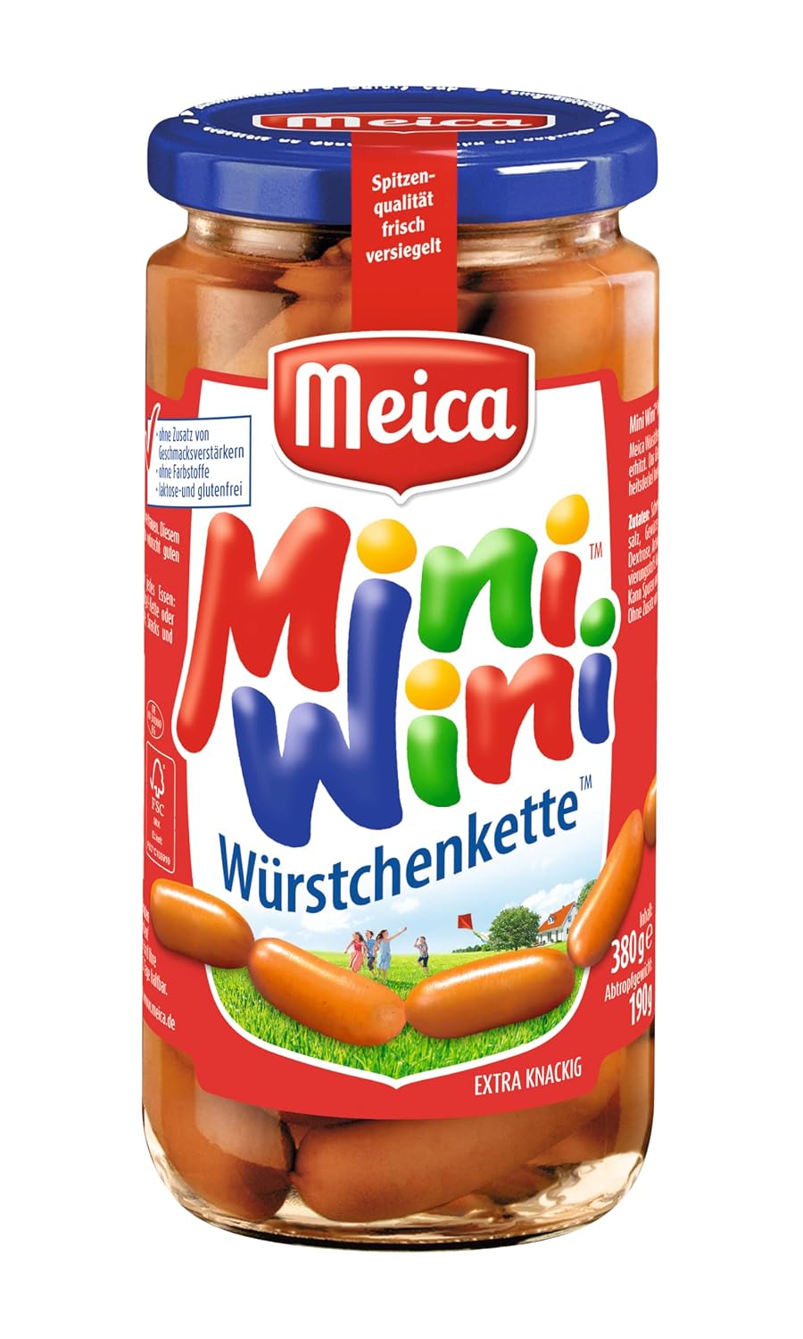 Meica Mini Wini Sausage Chain, 380 g (Drained Weight - 190 g)