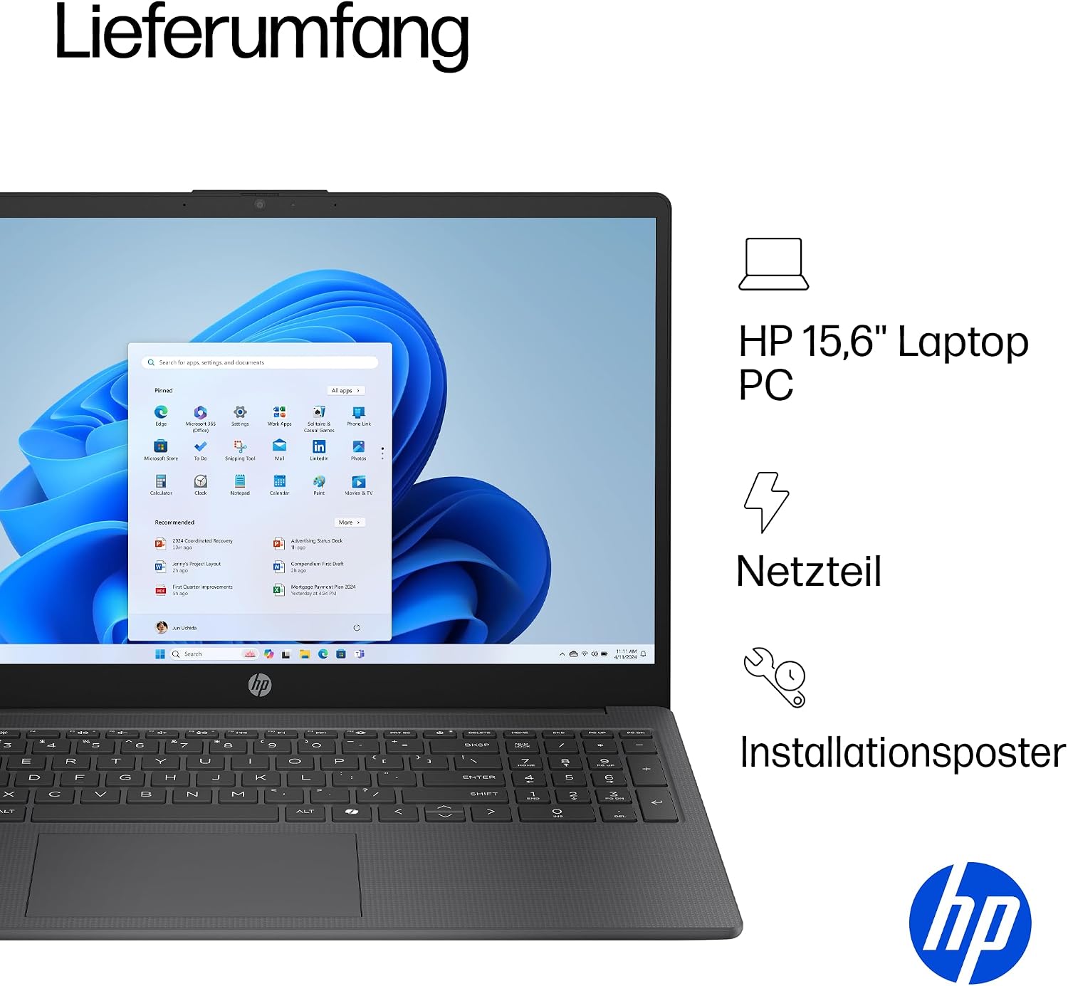 HP Laptop, 17.3 Inch HD+, Intel N200, 8GB RAM, 256GB SSD – Bild 12