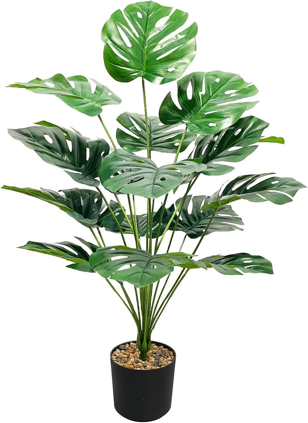 Artificial Areca Palm Tree, Artificial Palm Tree, Large, Tropical Artificial Plants Like Real, Artificial Plants in Pot for Indoor Outdoor Use Home Office Garden Modern Decoration (75 cm,