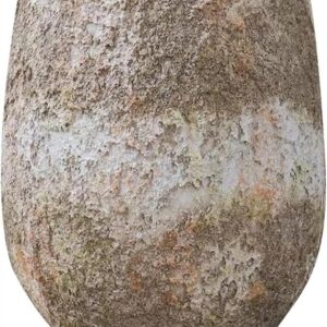 Vintage Blumentöpfe aus Magnesium Ton für den Innen- und Außenbereich, Entwässerungslöcher, dekorative Pflanzgefäße für Grünpflanzen, Garten- und Terrassendekor (Größen: 21 x 32 cm, 28 x 40 cm)