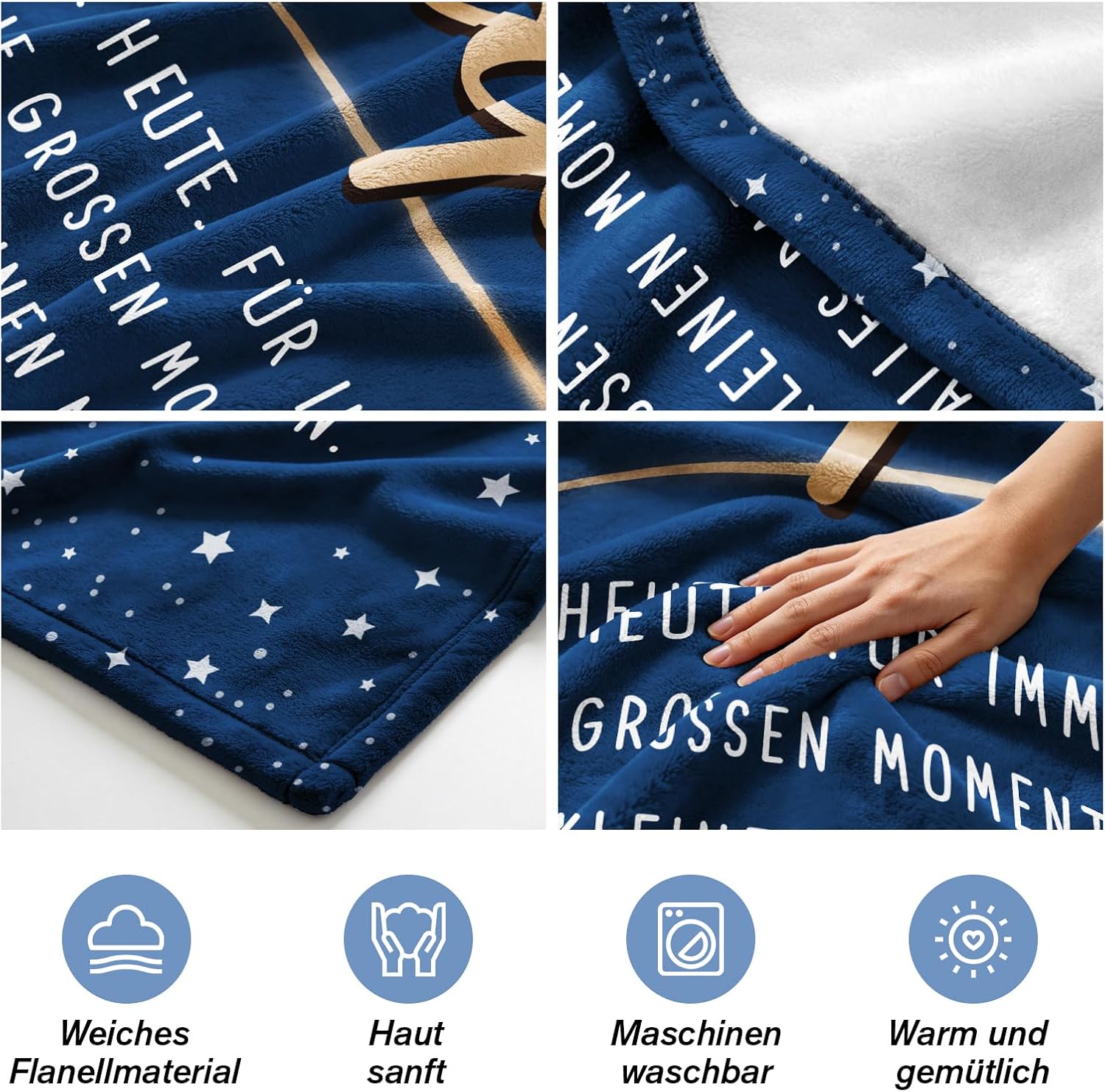 Papa Geburtstagsgeschenk - Kuscheldecke mit Spruch, Papa Geschenk – Bild 6