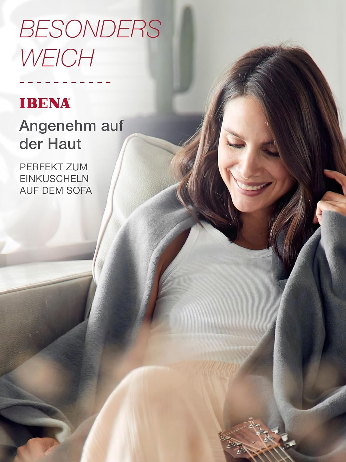 Ibena Stockholm Plain Blanket with GOTS Certificate – Bild 2