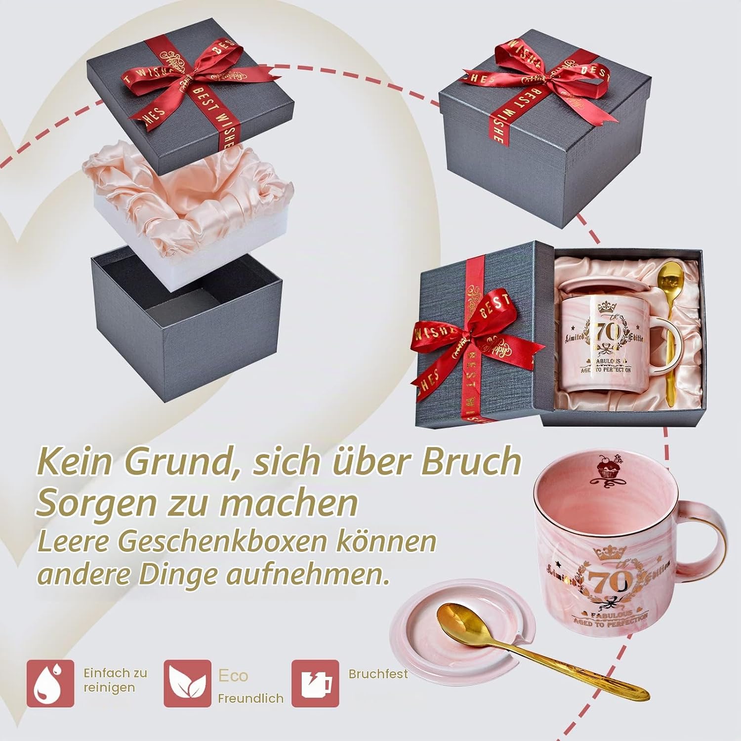 Geschenk 70. Geburtstag Frau, Fabelhafter 70 Limited Edition, 400ml Tasse – Bild 5