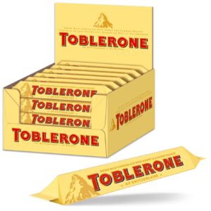 Toblerone Milk Chocolate, Honey & Almond Nougat, 35g (Pack of 24)