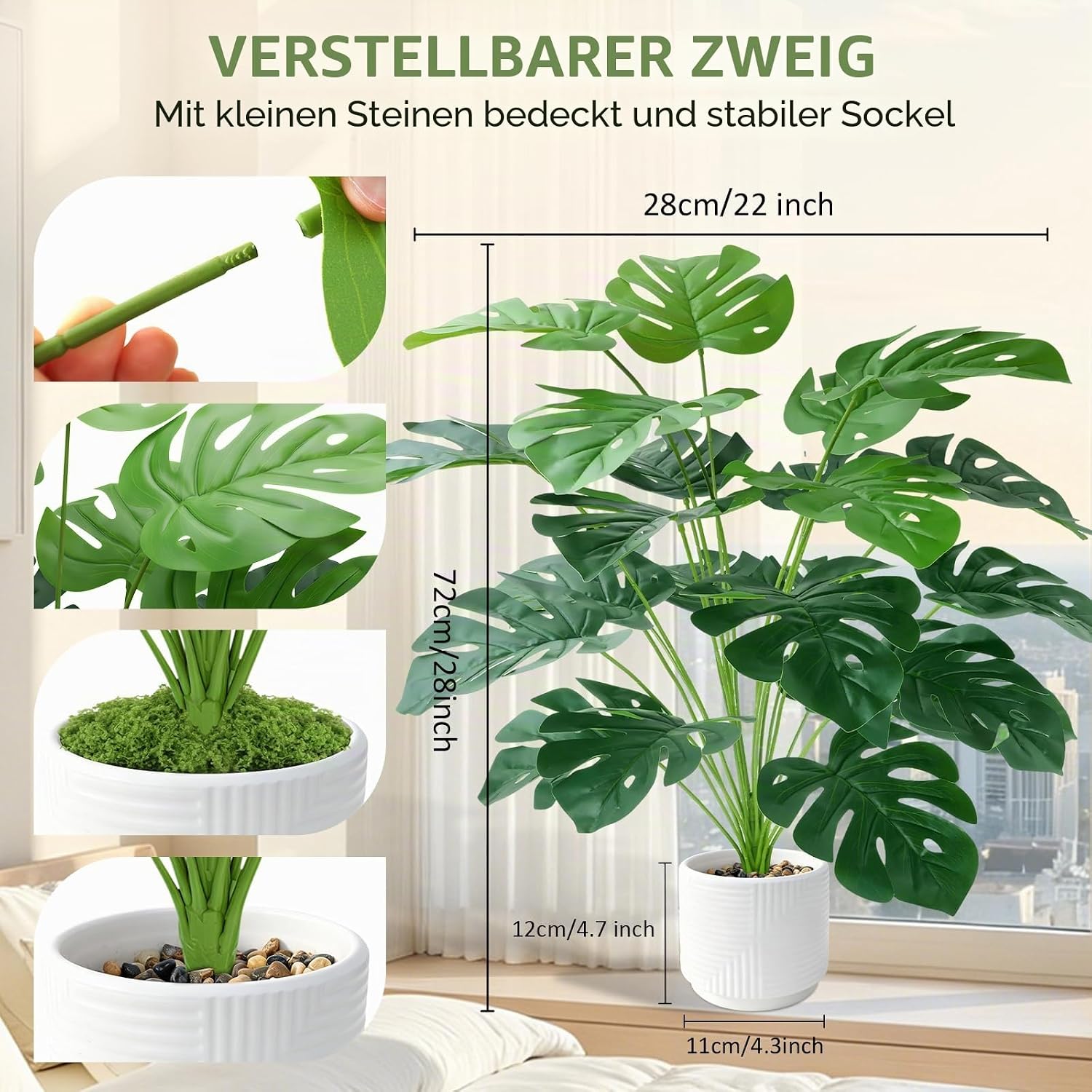Artificial Plant Artificial Plants 72 cm Artificial Plants Large – Bild 4
