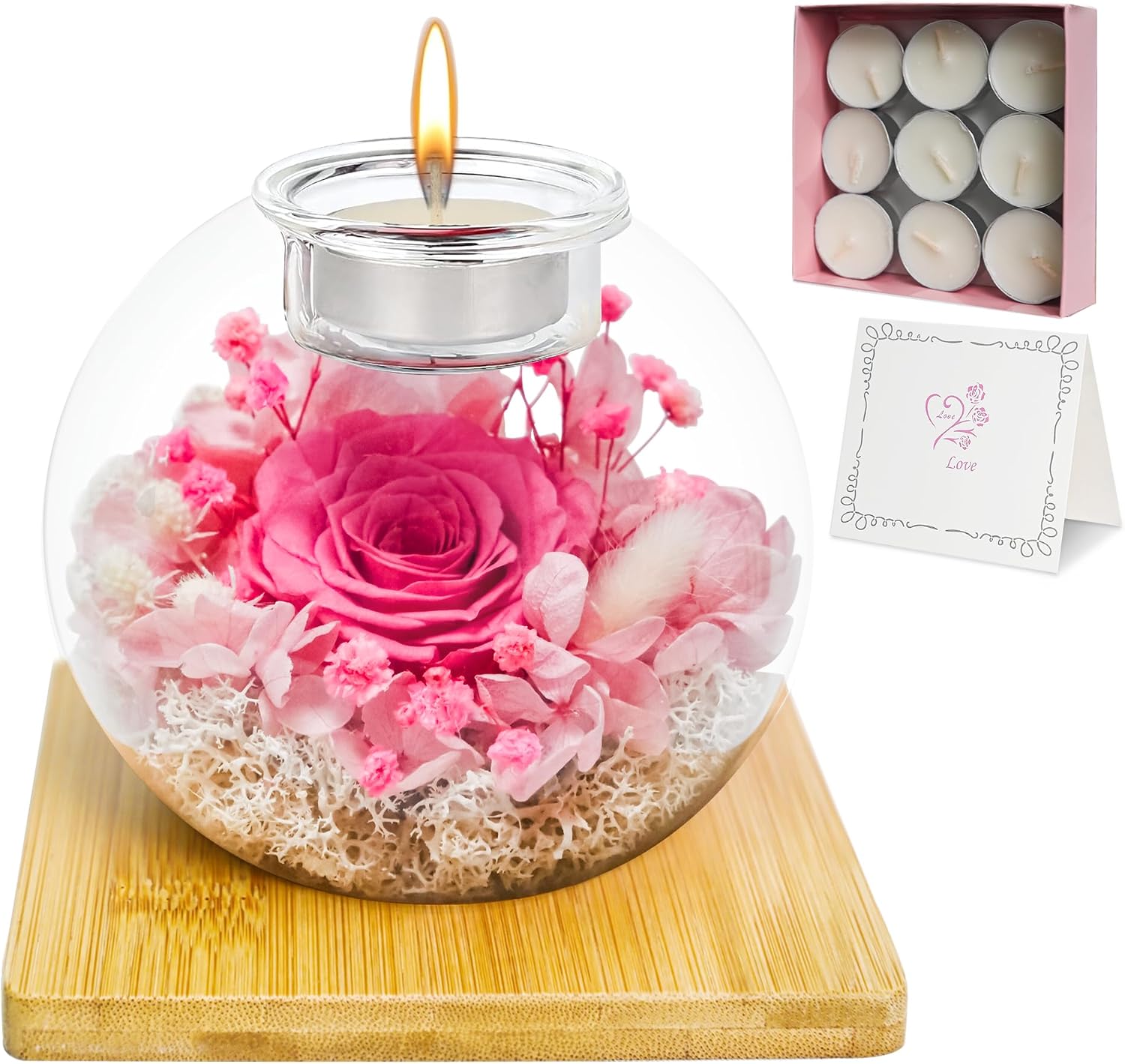 Decorative Eternal Rose Aromatherapy Set (Pink)