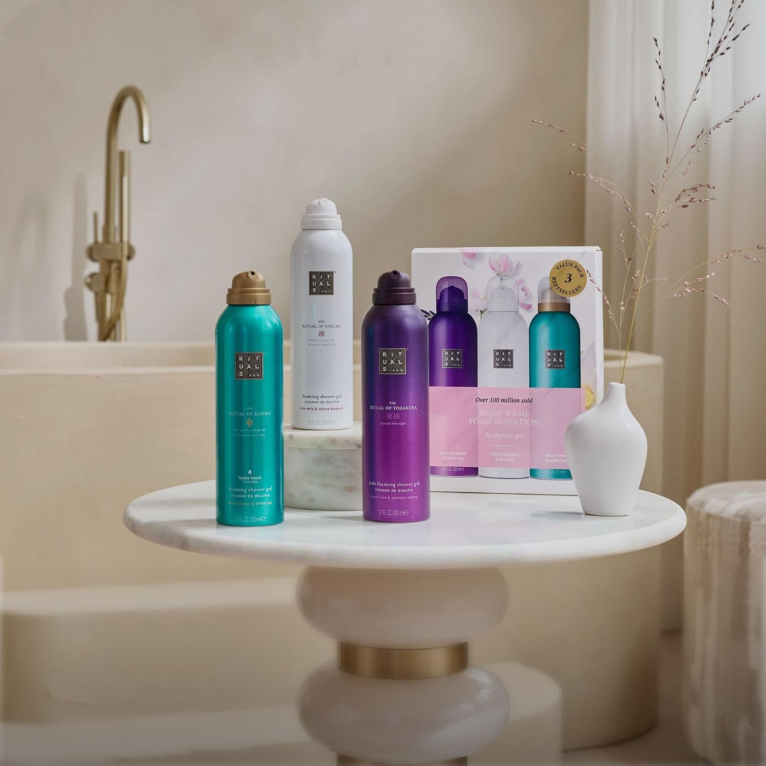 RITUALS Shower Foam Gift Set - Luxury Care Set The Ritual of Sakura, Karma and Yozakura 3 x 200 ml – Bild 4