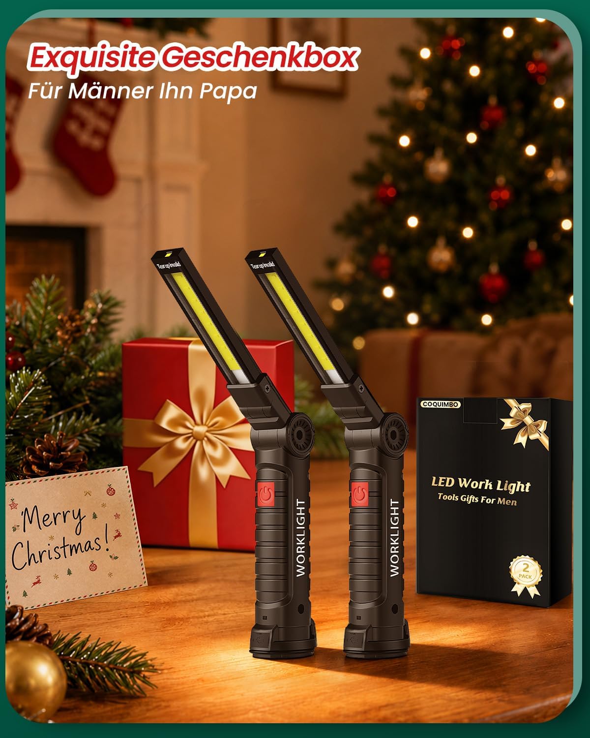 Coquimbo 2 Stück Werkstattlampe LED, Kleine Weihnachtsgeschenke für Männer – Bild 2