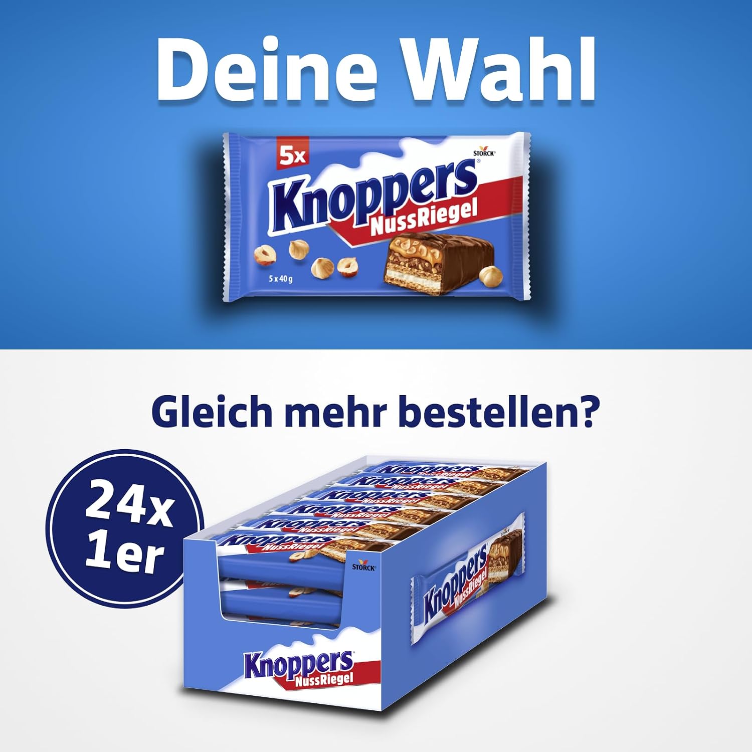 Knoppers Nut Bar, 5 Chocolate Bars with Hazelnuts & Caramel, 1 x 200 g – Bild 5