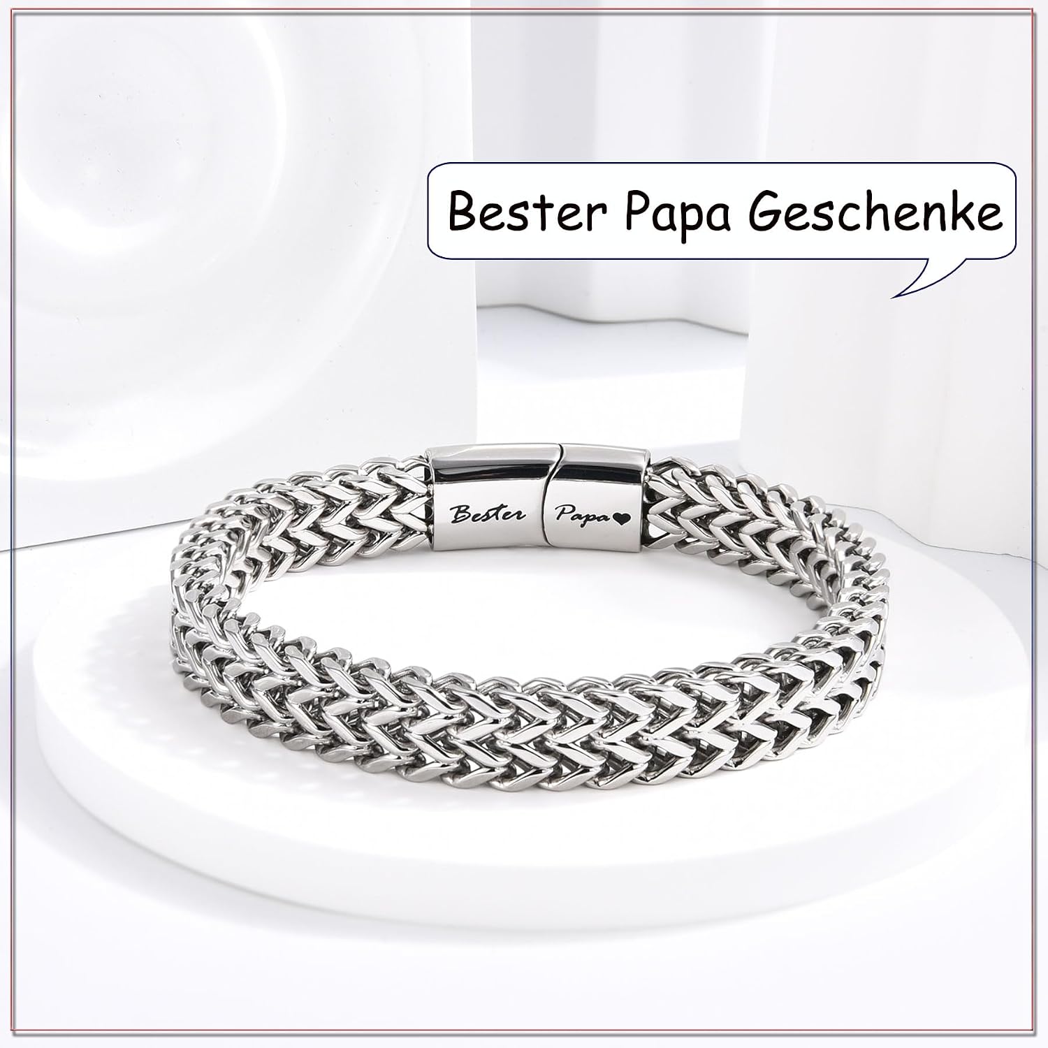 Gifts for Men Bracelet with Engraving Men's Gift for Dad Son Brother Uncle Man for Birthday Christmas Father's Day Valentine's Day – Bild 2