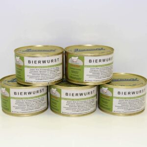 Beer Sausage 5 x 400 g Canned Sausage, Value Set, Storage Set Landmetzgerei Sandritter