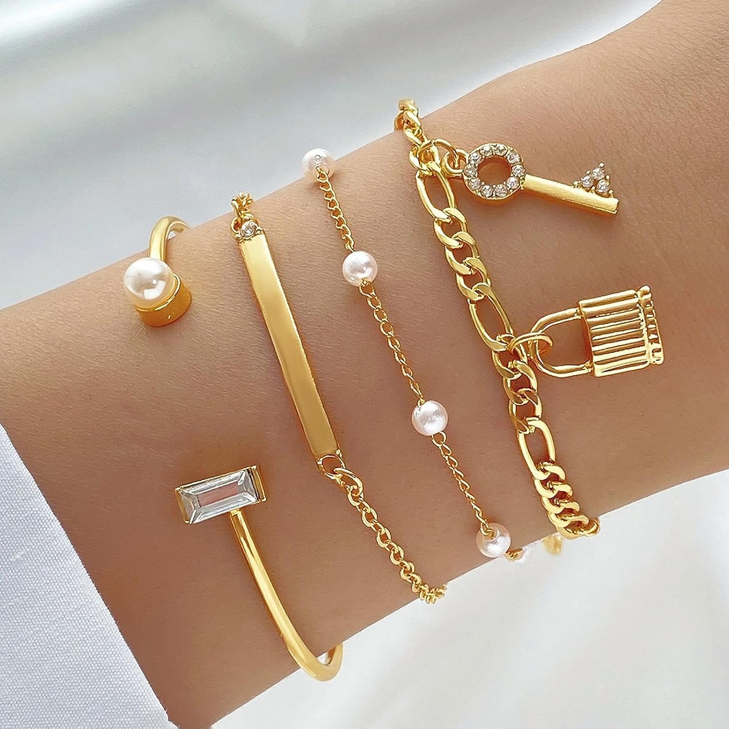 65 Pieces Jewellery Gold Jewellery Sets for Women Fashion Jewellery Set Gold Jewellery Sets for Gifts Birthday Valentine's Day – Bild 3