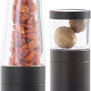 AdHoc Starter Gift Set | Pepe & Nutmeg Grinder in Black Including Filling Free | 2 Spice Cutters in Exclusive Gift Packaging Directly from AdHoc