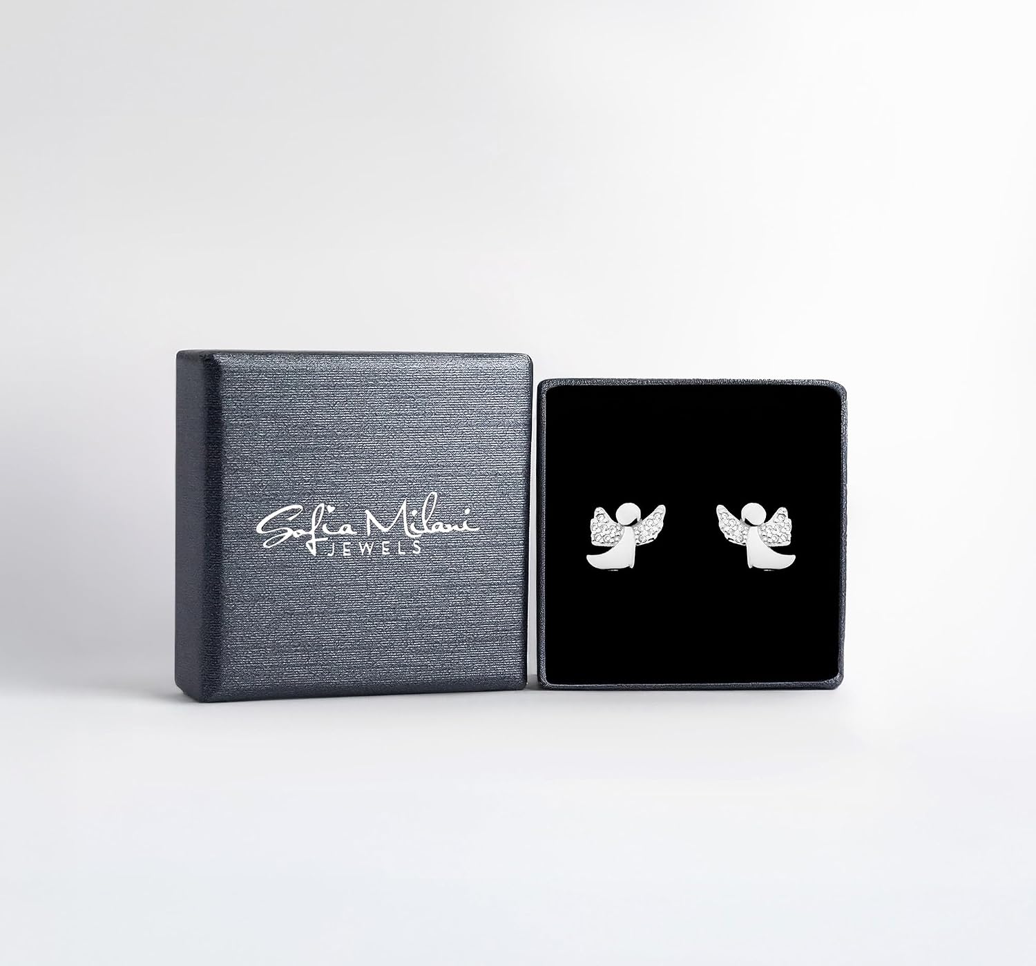 SOFIA MILANI - Women's Earrings 925 Silver with Zirconia Stones - Angel Real Stud Earrings – Bild 3