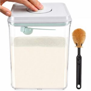 Milk Powder Dispenser 2300 ml Transparent with Spoon and Brush