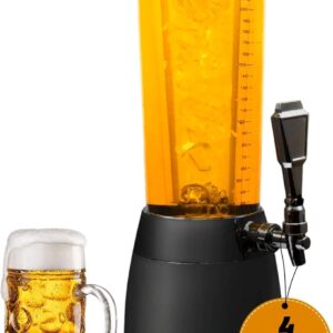 Kult Beer Column 4 Litres – Beer Tower Drinking Column with Tap – No Drips