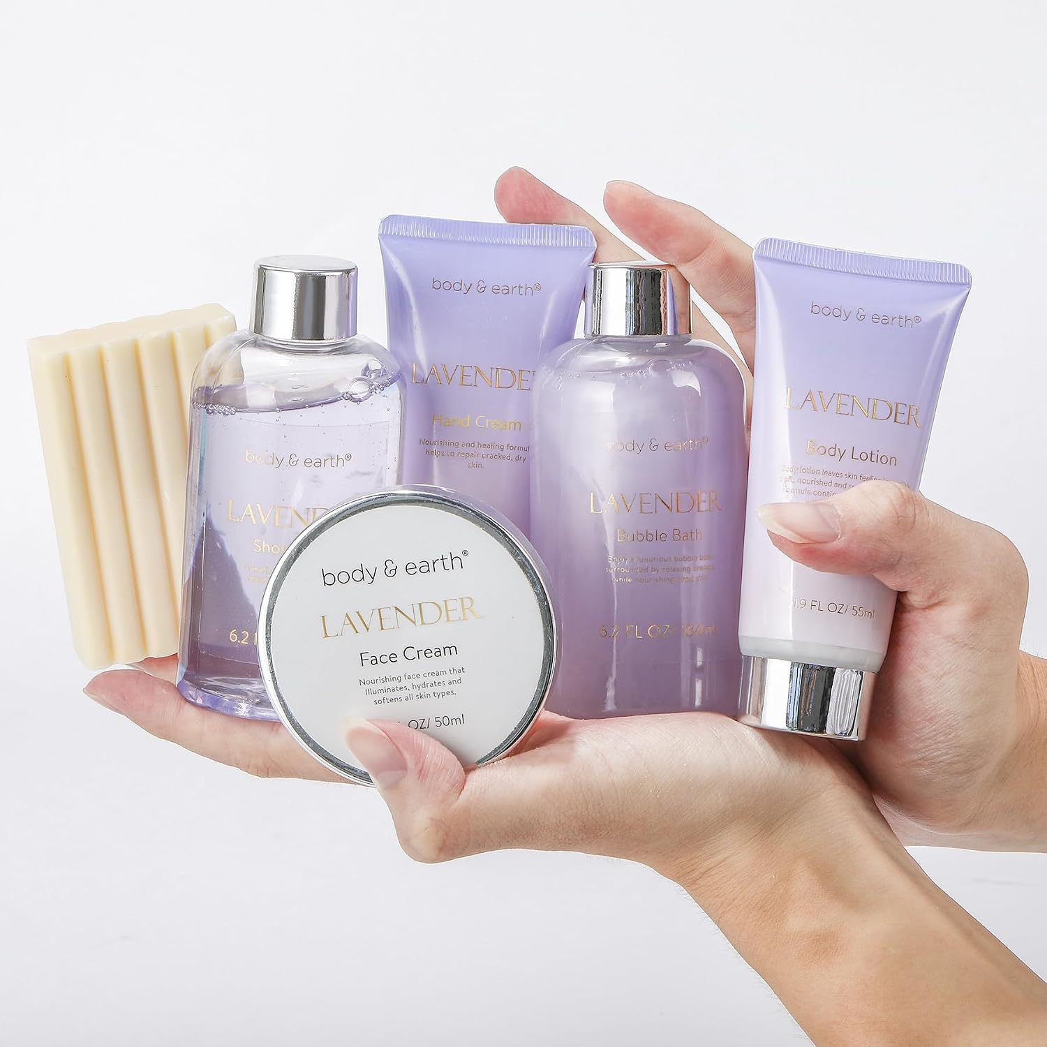 BODY & EARTH Gifts for Women - Lavender Fragrance Wellness Set 6-Piece – Bild 6