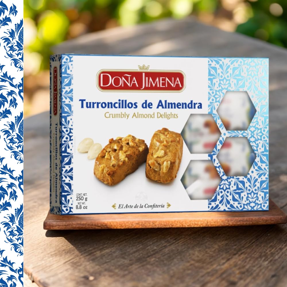 DOÑA JIMENA Turrón Cookies (Turroncillos in Spanish) - Highest Quality Typical Christmas Pastry - Handmade Recipe - 250g – Bild 6