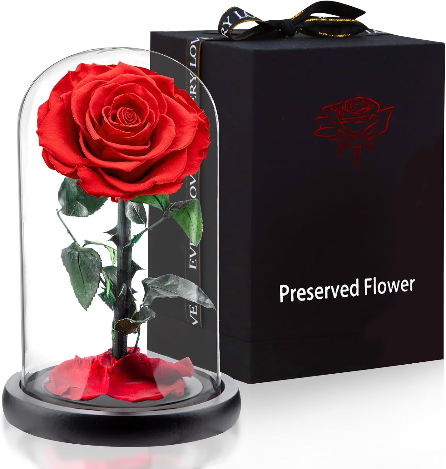 Real Eternal Premium Rose in Glass Dome for Mum, Infinity Rose
