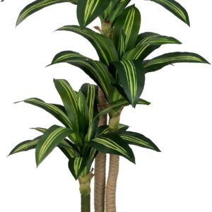 Vitalismo Artificial Dragon Tree Plants Artificial Plants Large Indoor Plants Fake Dracaena Plant for Living Room Bedroom Office Balcony Room Spring Decoration
